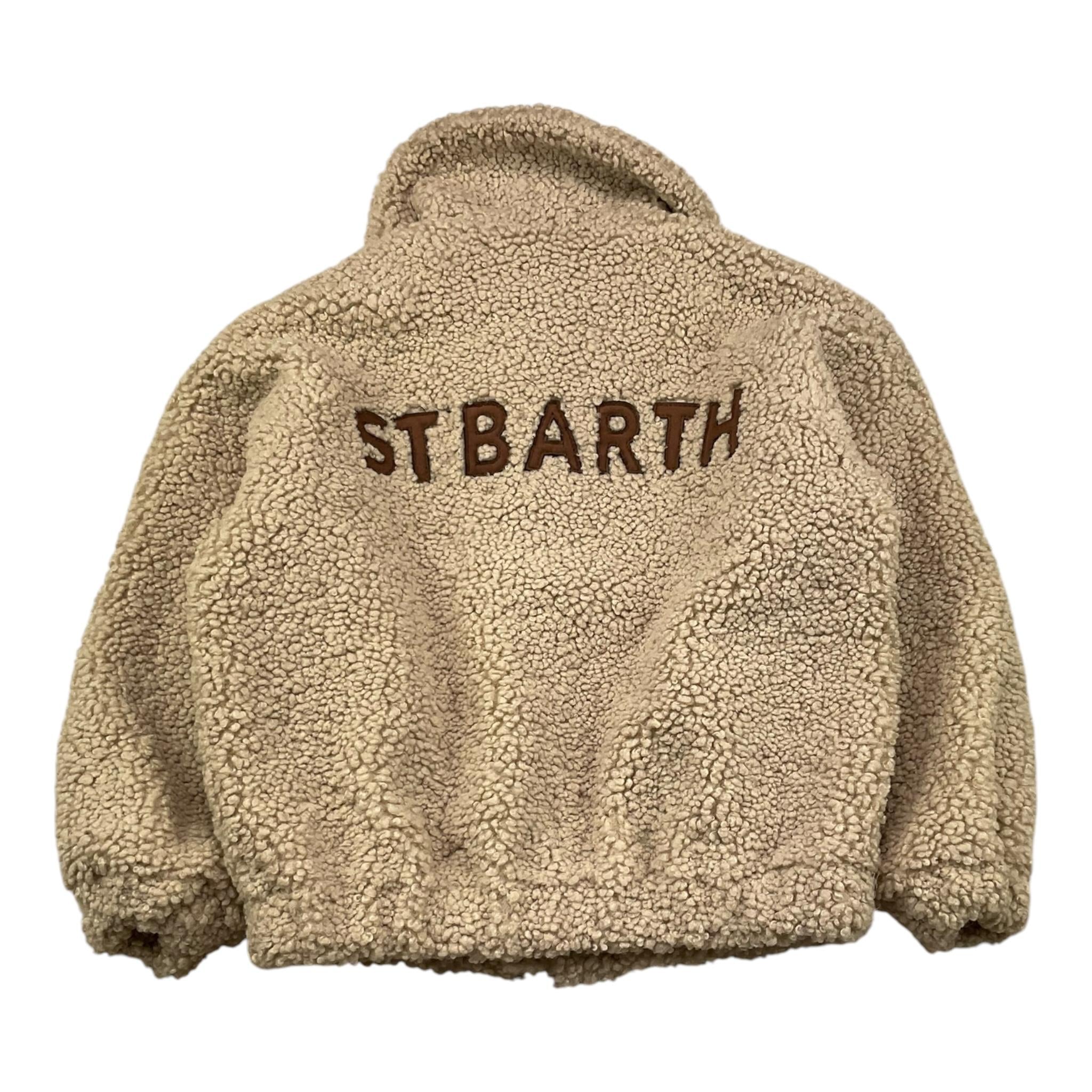 SAINT BARTH giubbino tinta unita modello teddy con zip Beige per Bambina ABE003 BEIGE SAINT BARTH 