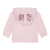 BillIEBLUSH felpa con zip e cappuccio tinta unita con pailettes Rosa per Neonata U20532 ROSA BillIEBLUSH 