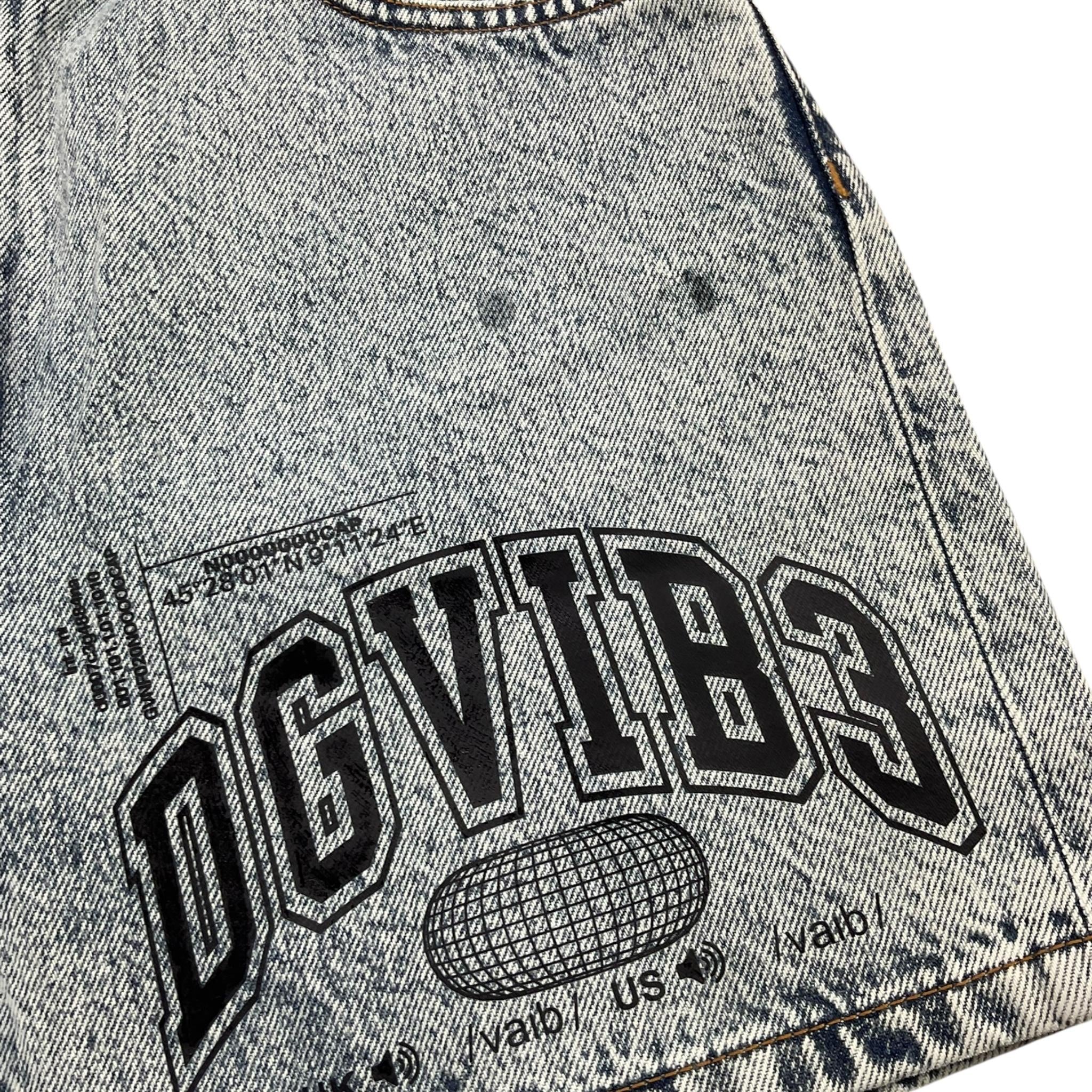 Dolce & Gabbana Short In Denim Tinta Unita con Stampa per Bambina L83Q25LDC30 AZZURRO DOLCE & GABBANA 