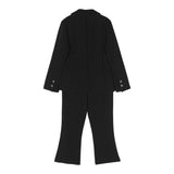 John Richmond Schwarzes, einfarbiges Jacken-Hosen-Set für Mädchen