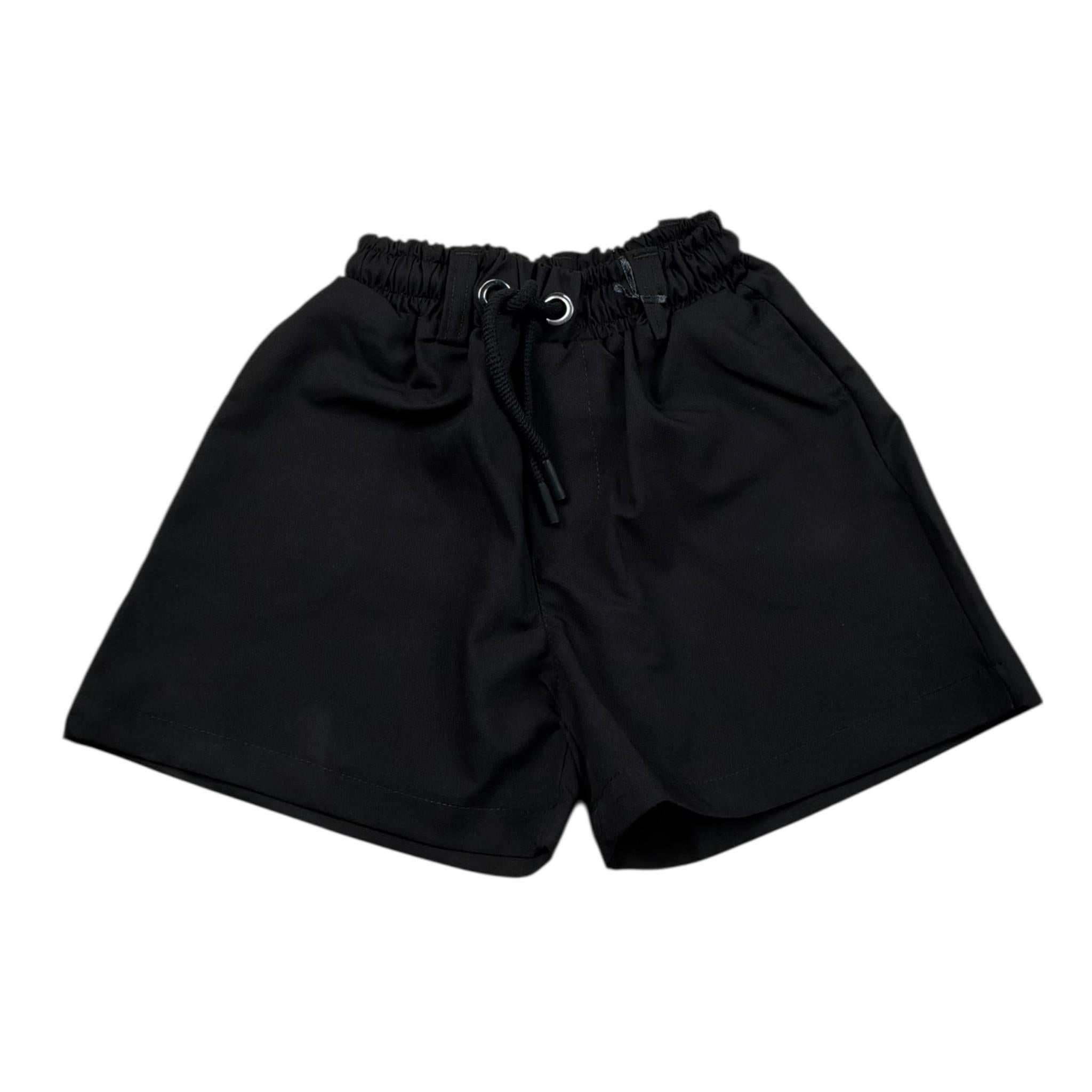 Syst Bermuda Tinta Unita con Elastico In Vita per Neonato BRB5004N NERO SYST 