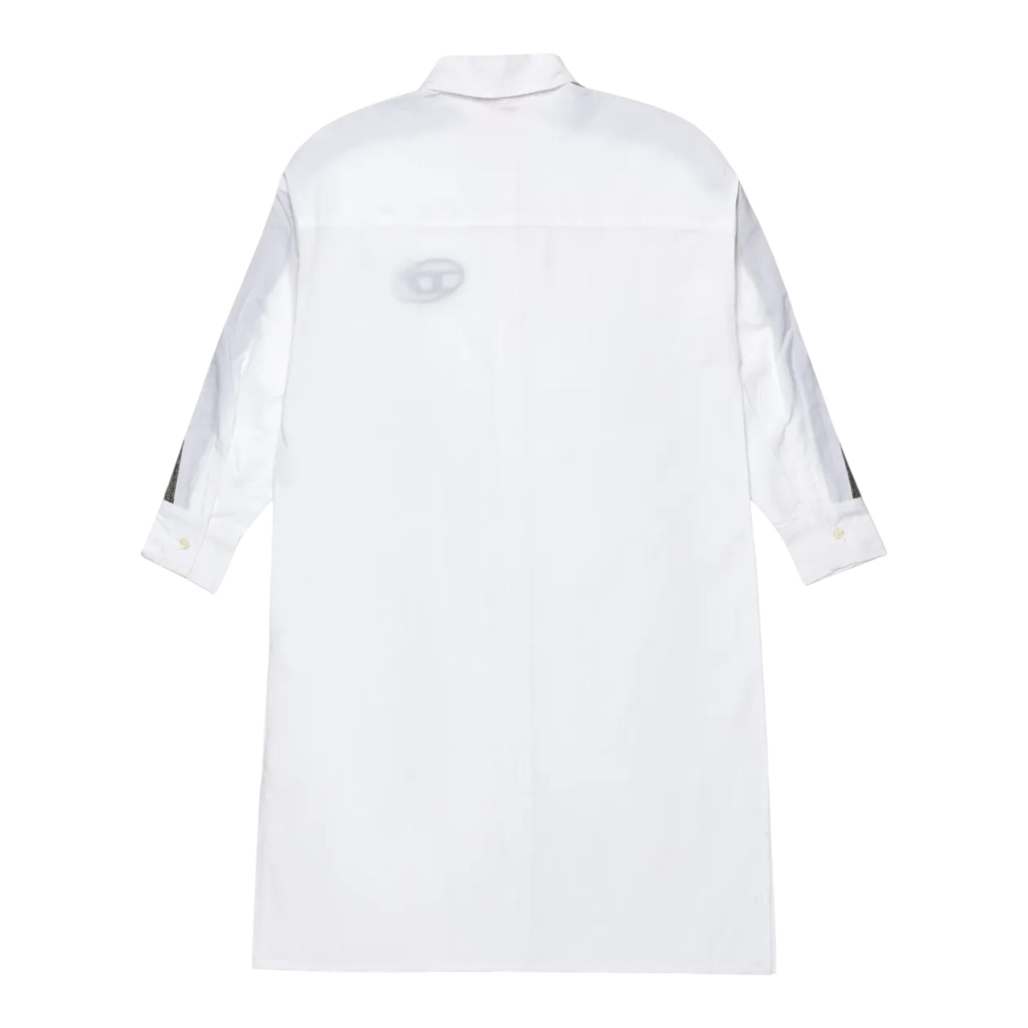 DIESEL abito modello camicia tinta unita con logo Bianco per Bambina J01939 BIANCO DIESEL 