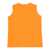 Chicco Einfarbiges Tanktop mit Rundhalsausschnitt und kontrastierendem orangefarbenem Aufdruck für Jungen