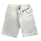 Cesare Paciotti Bermuda Shorts Einfarbig Mit Verstellbarer Taille Weiß Für Jungen