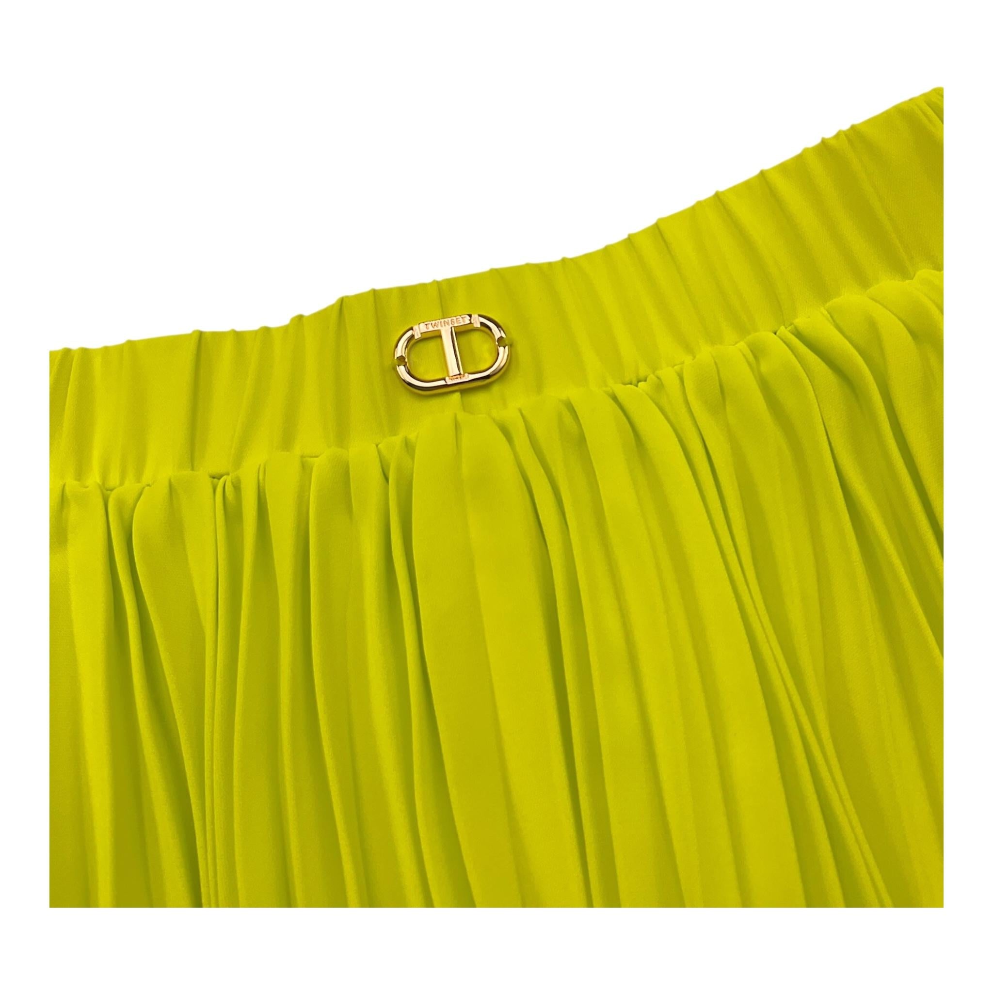 Twinset Gonna Tinta Unita con Balze per Neonata 251GJ2QQ5N GIALLO FLUO TWINSET 