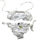 4Giveness 2-teiliges einfarbiges Bandeau-Top und Slip-Set in Weiß für Mädchen
