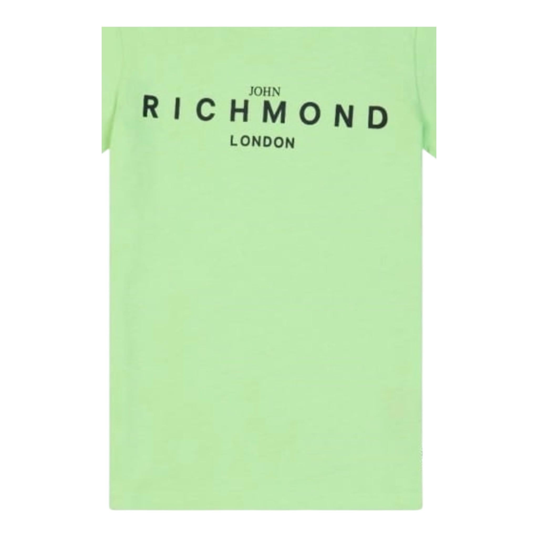 John Richmond T-Shirt Girocollo Tinta Unita con Stampa per Bambino RBP25003TS VERDE JOHN RICHMOND 