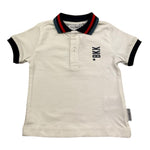 Bikkembergs Polo Mezza Manica Tinta Unita con Colletto In Contrasto per Neonato BK2135 BIANCO BiKKEMBERGS 