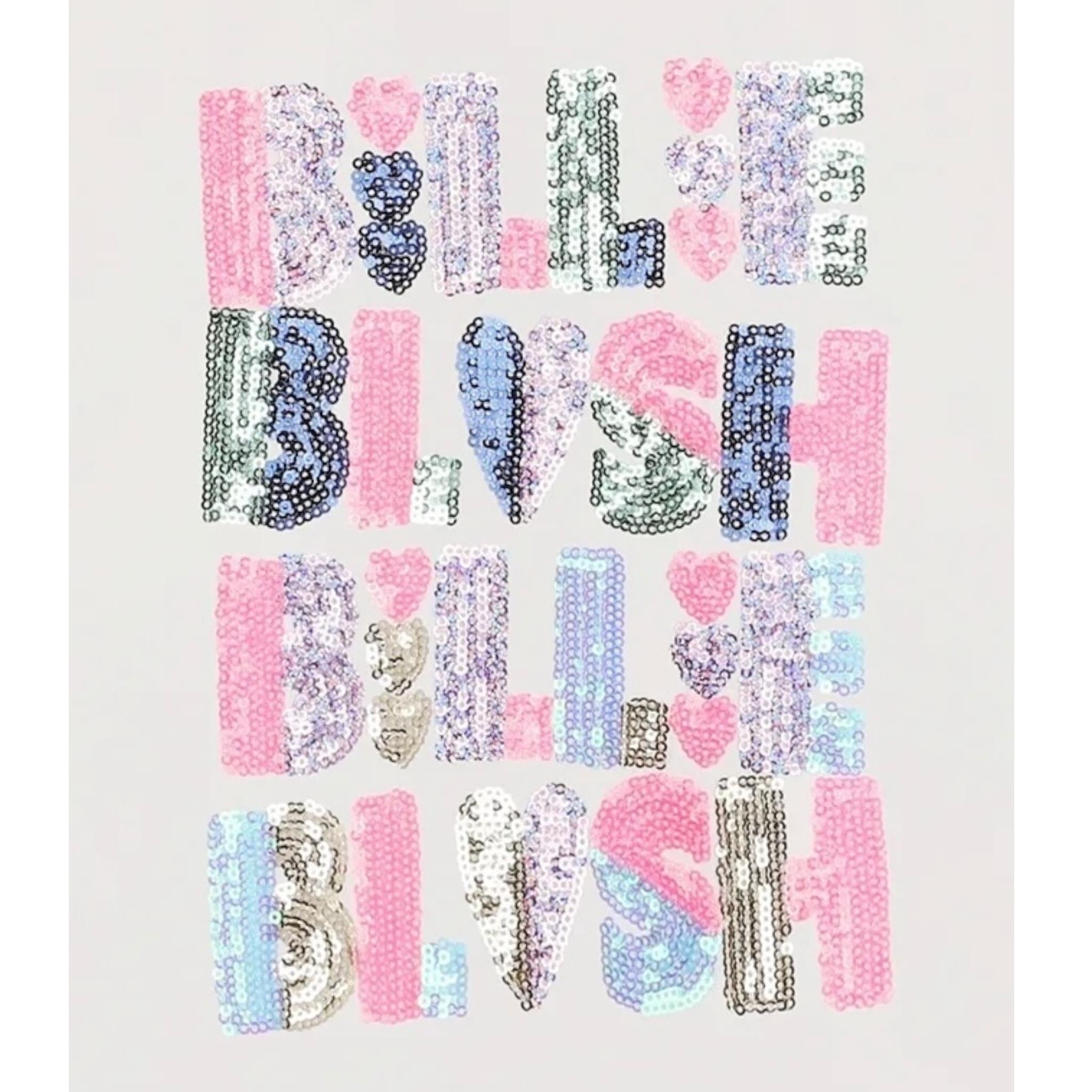 BillIEBLUSH t-shirt tinta unita girocollo con paillettes Bianco per Bambina U20493J BIANCO BillIEBLUSH 