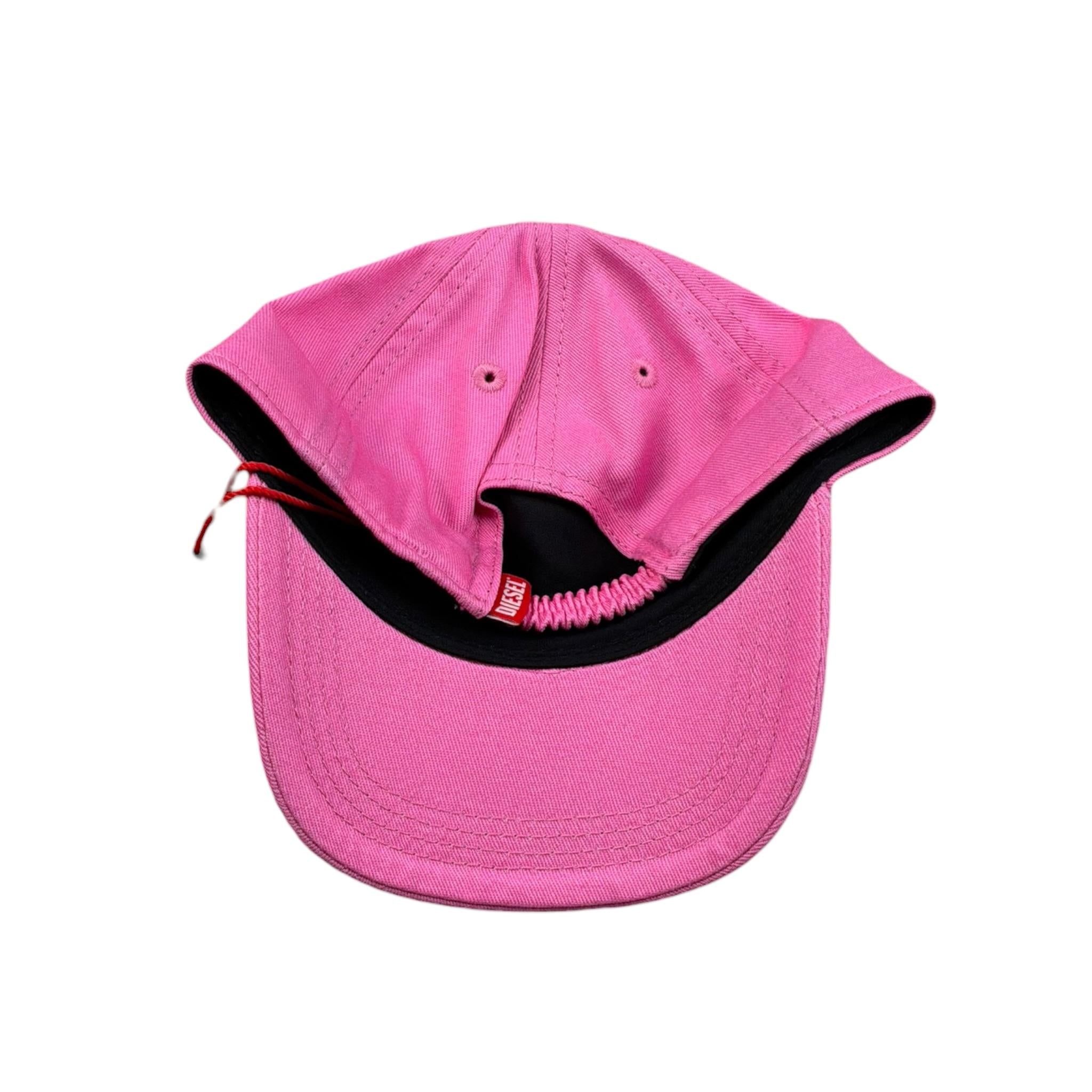 Diesel Berretto Tinta Unita con Logo per Bambina K00527 ROSA DIESEL 