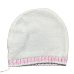 La Stupenderia Cappello Tinta Unita con Profili In Contrasto per Neonata SBCP50102103 BIANCO LA STUPENDERIA 