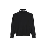 N°21 maglia modello dolcevita tinta unita con logo Nero per Bambina N2100A NERO N°21 