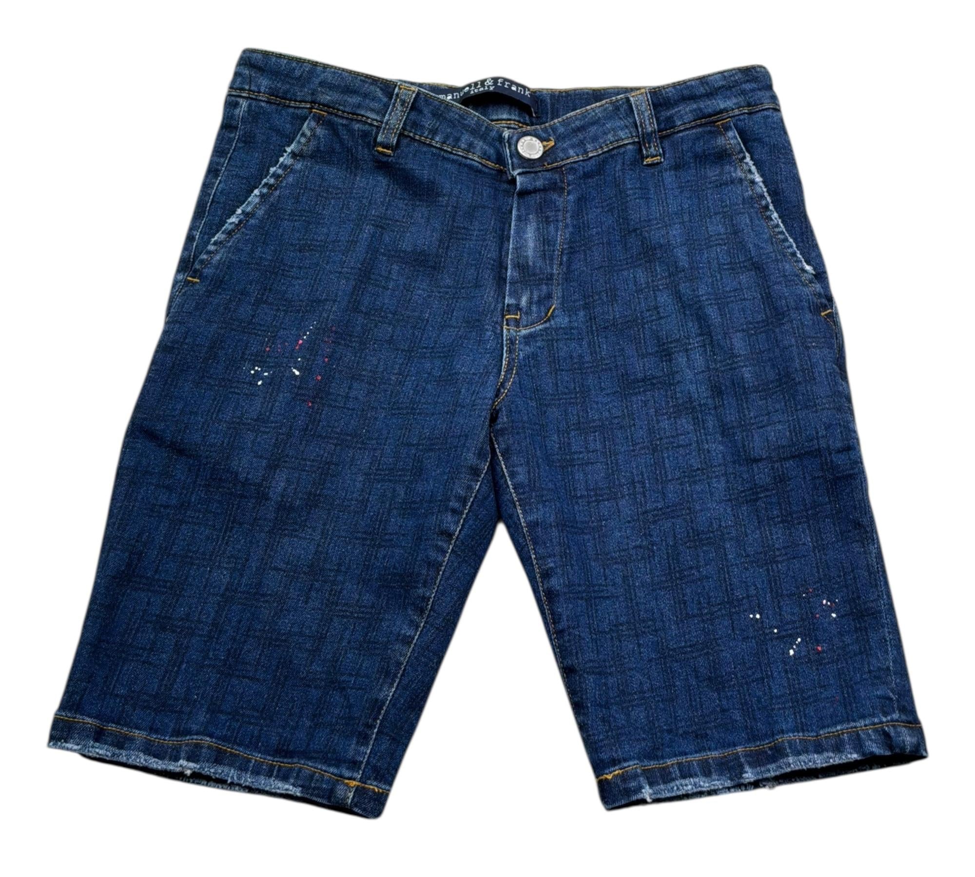 Manuel & Frank Bermuda In Denim Tinta Unita per Bambino MF2170R BLU MANUEL & FRANK 