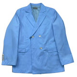 Never Too Puderblaue, zweireihige, einfarbige Jacke für Jungen