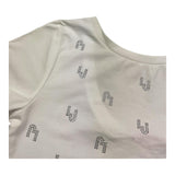 Liu Jo T-Shirt Girocollo Tinta Unita con Stampa Logo per Bambina GA5159 BIANCO LIU JO 