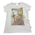 Magil T-Shirt Girocollo Tinta Unita con Stampa per Bambina BN26010 BIANCO MAGIL 