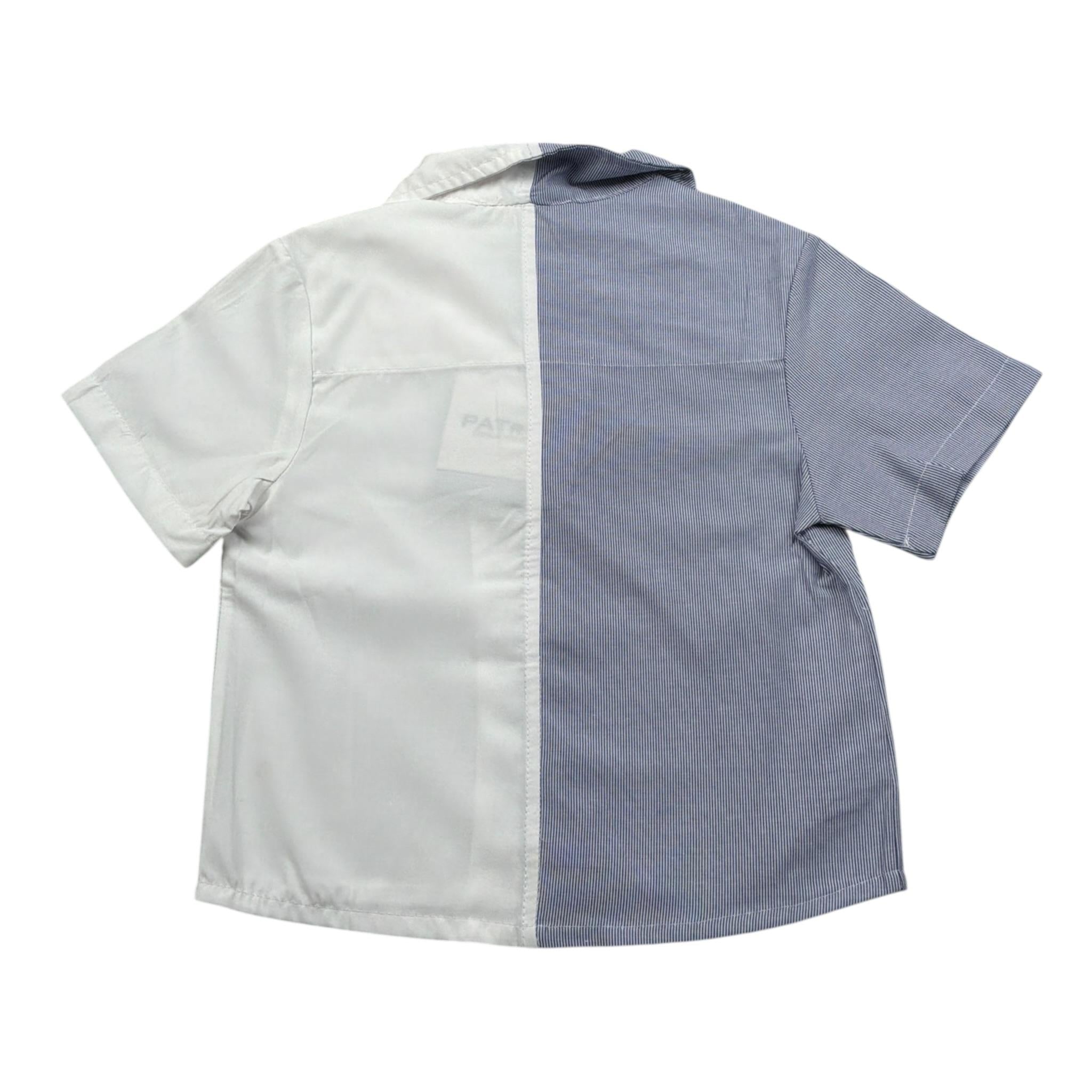 Patriot Camicia Mezza Manica Fantasia A Righe Bianco per Neonato 00814 BIANCO PATRIOT 