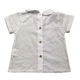 Babidu Einfarbiges Halbarm-Shirt Weiß Für Babys