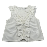 M+E' Camicia Giromanica Tinta Unita per Bambina UE0895 BIANCO M+E' 