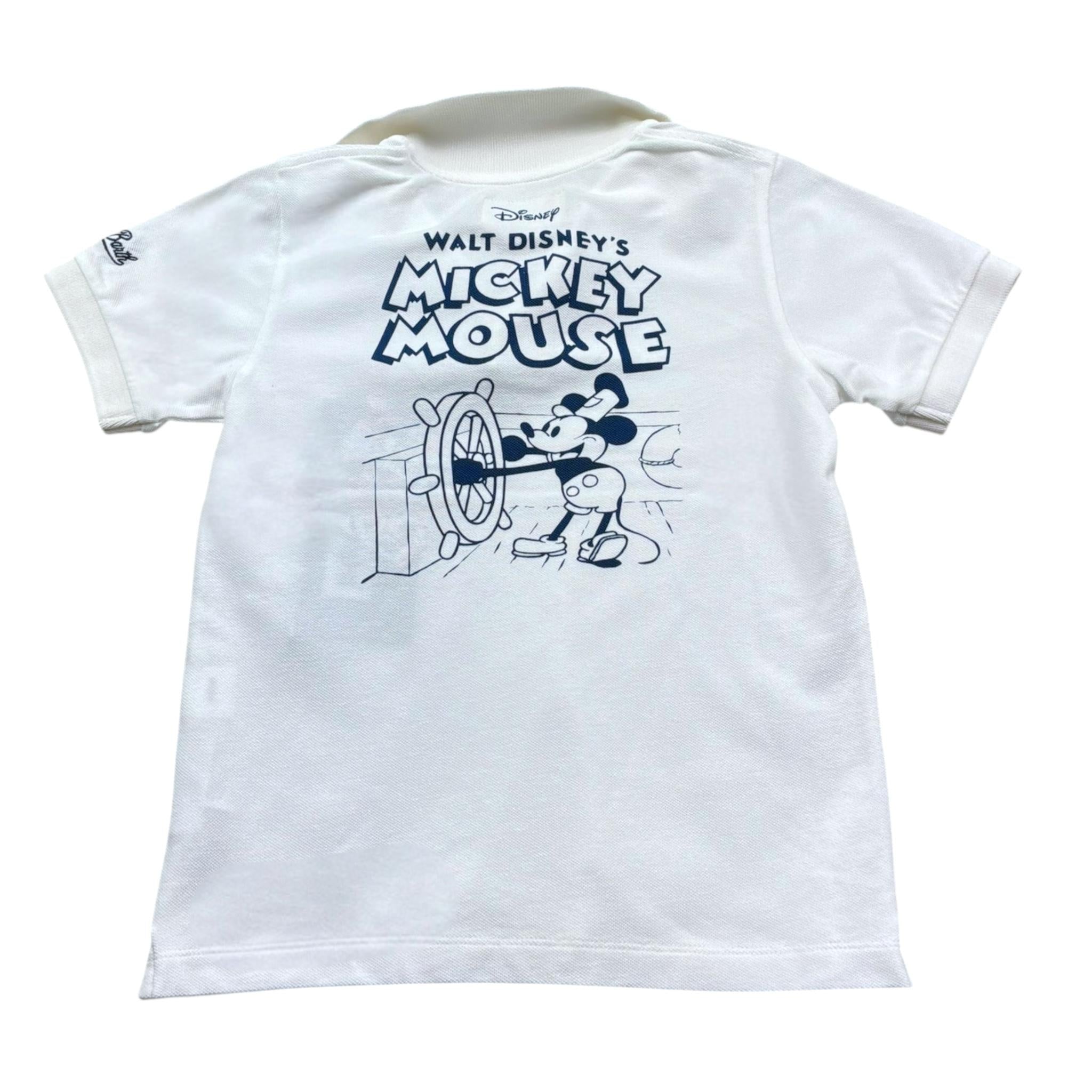 Saint Barth Polo Tinta Unita con Logo per Bambino 00870L PANNA SAINT BARTH 