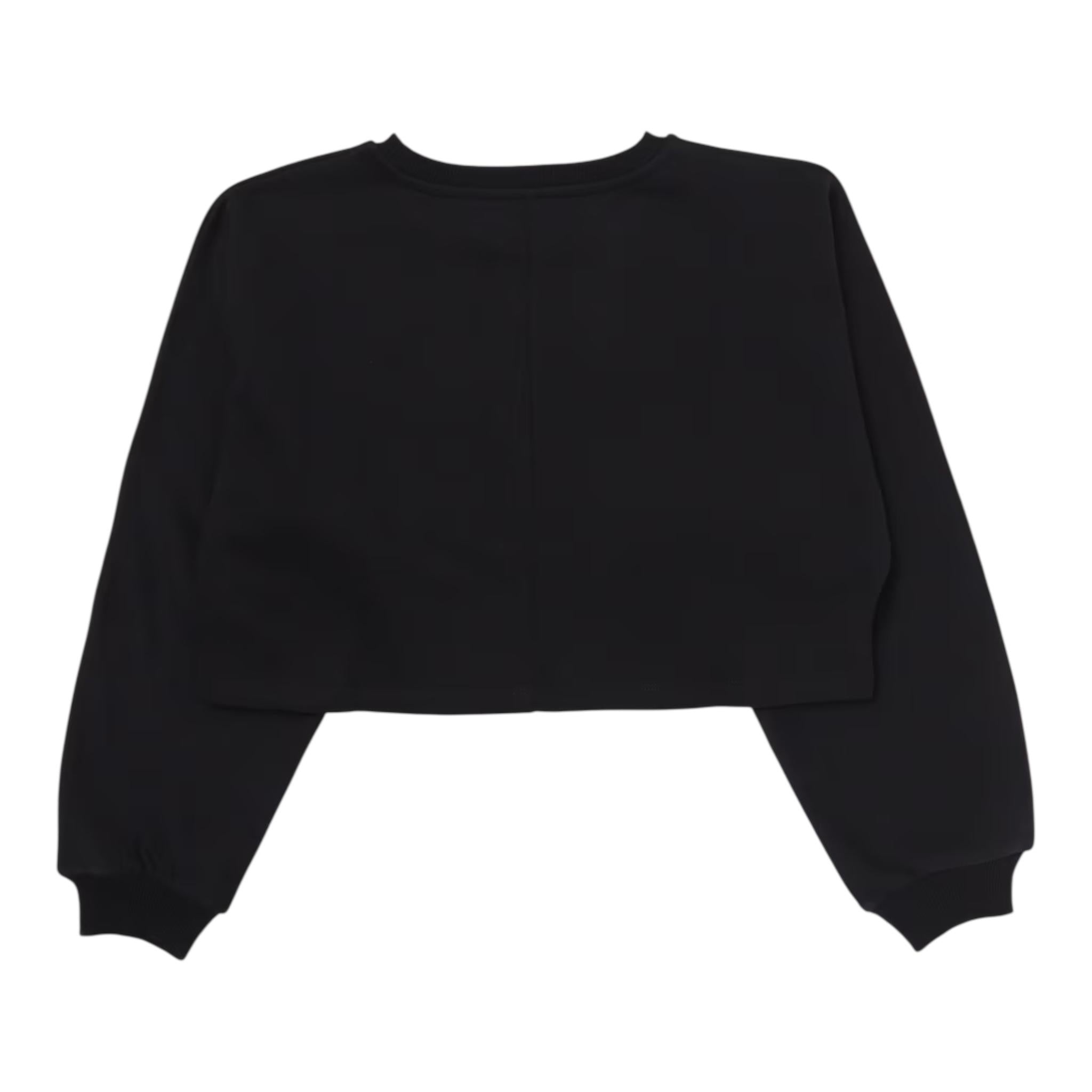 PATRIZIA PEPE felpa chiusa girocollo tinta unita con brillantini Nero per Bambina 7M0865X NERO PATRIZIA PEPE 