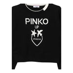 PINKO maglia tinta unita con stampa in contrasto Nero per Bambina F4PIJGJP087XXX NERO PINKO 