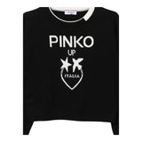 PINKO maglia tinta unita con stampa in contrasto Nero per Bambina F4PIJGJP087XXX NERO PINKO 
