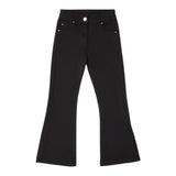SARABANDA pantalone modello a zampa tinta unita con girovita regolabile Nero per Bambina 7685 NERO SARABANDA 