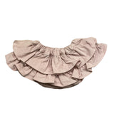 Baby Gi Einfarbige Culotte mit rosa Rüschen für Neugeborene