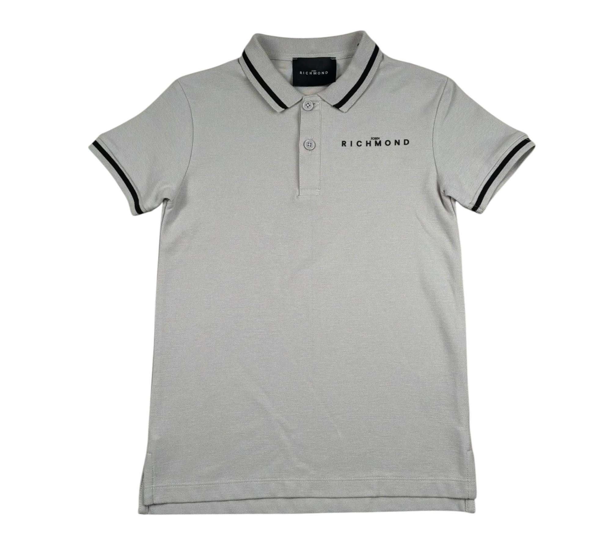 John Richmond Polo Mezza Manica Tinta Unita con Logo per Bambino RBP26022PO GRIGIO JOHN RICHMOND 