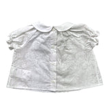 Dou Dou Schlichtes Halbarm-Shirt mit weißer Stickerei für Baby-Mädchen