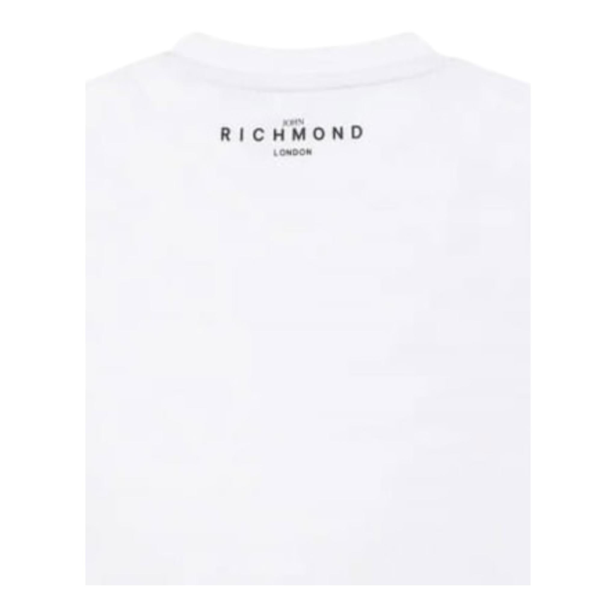 John Richmond T-Shirt Girocollo Tinta Unita con Stampa per Bambino RBP25003TSJ BIANCO JOHN RICHMOND 