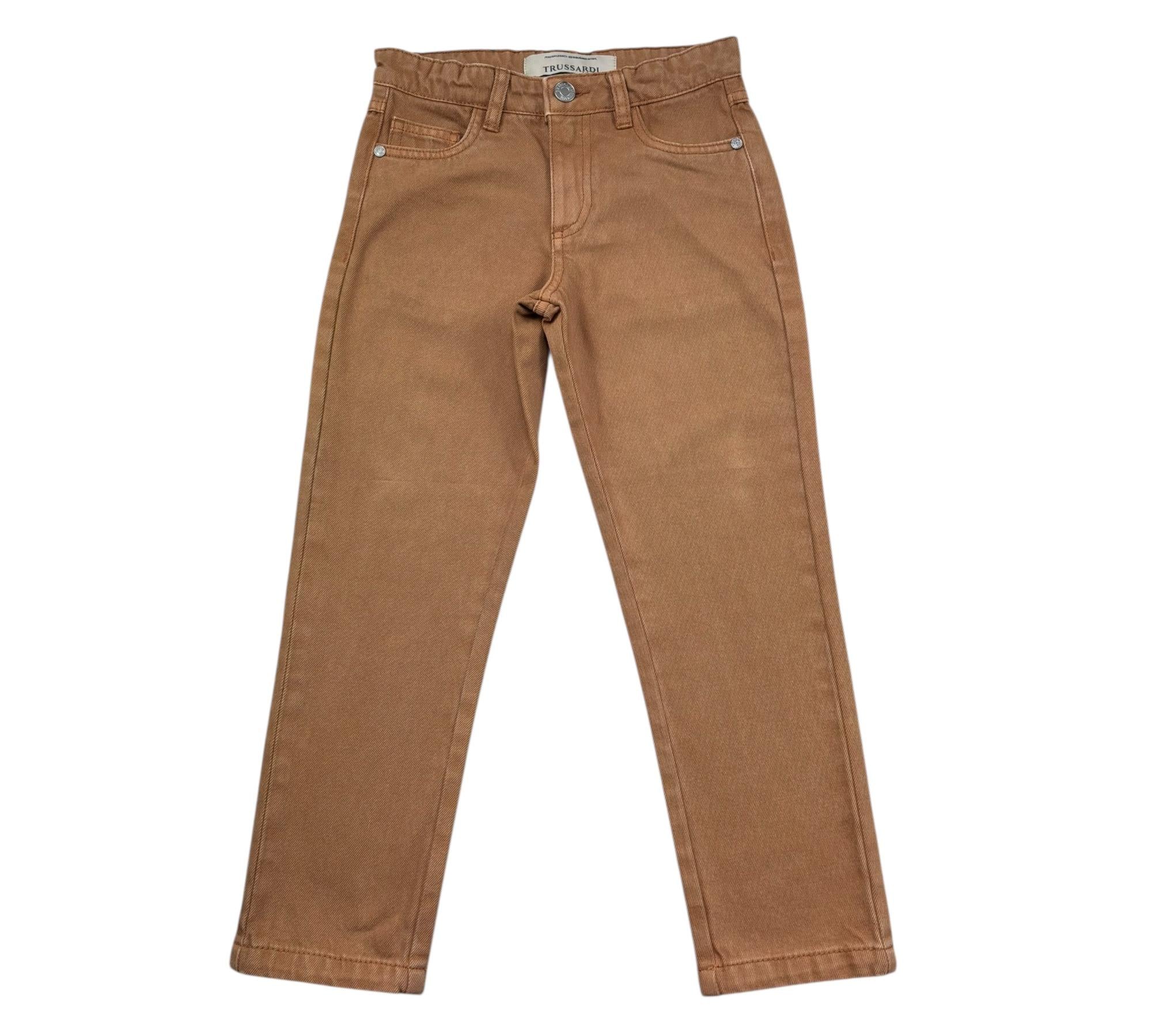 Trussardi Jeans Tinta Unita con Girovita Regolabile per Bambino TBP26017PA MARRONE TRUSSARDI 