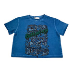 Bikkembergs T-Shirt Tinta Unita con Stampa per Bambino BK2504 PETROLIO BiKKEMBERGS 