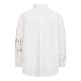 Simonetta Camicia Tinta Unita con Logo per Bambina SW5A40 BIANCO SIMONETTA 