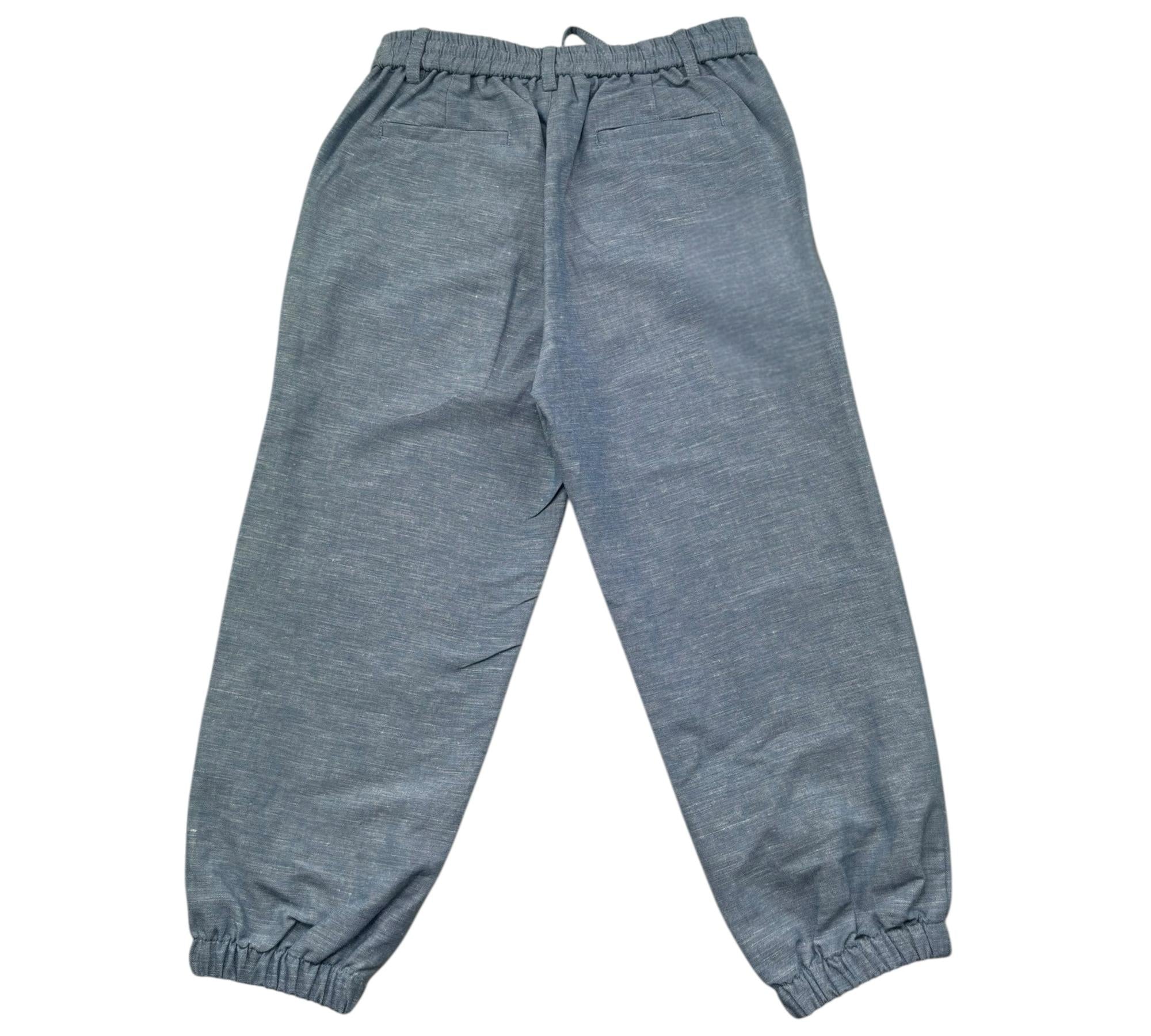Trussardi Pantalone Tinta Unita con Elastico In Vita per Bambino TBP26067PA AZZURRO TRUSSARDI 
