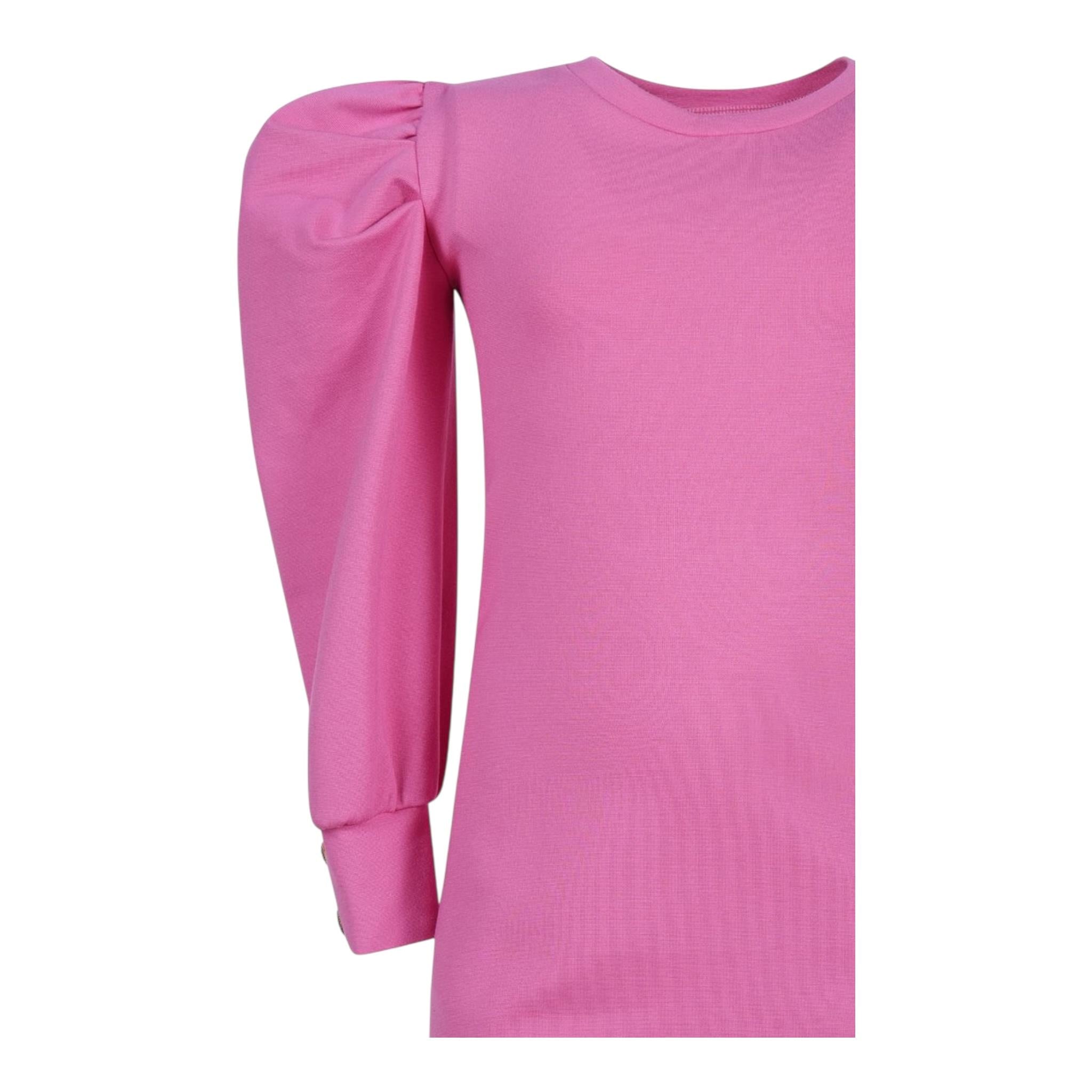 FUN & FUN abito manica lunga tinta unita con maniche a sbuffo Rosa per Bambina FCBDR00133X ROSA FUN & FUN 