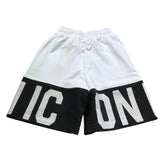 Icon Bermuda Bicolore con Stampa per Bambino IBSH00485 BIANCO/NERO ICON 