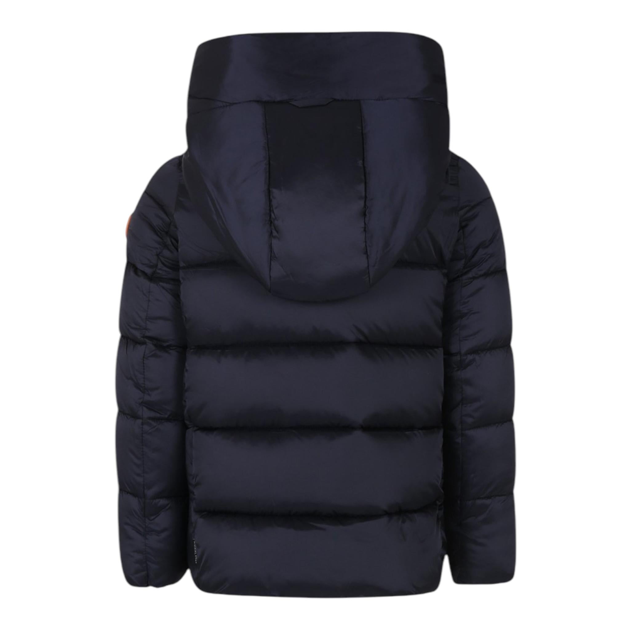 SAVE THE DUCK giubbino tinta unita con cappuccio Blu per Bambina J45650GJ BLU SAVE THE DUCK 
