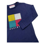 CESARE PACIOTTI shirt girocollo tinta unita con stampa in contrasto Blu per Bambino TSP5318B BLU CESARE PACIOTTI 
