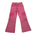 M+E' jeans tinta unita modello zampa Rosa per Bambina UE1465J ROSA M+E' 
