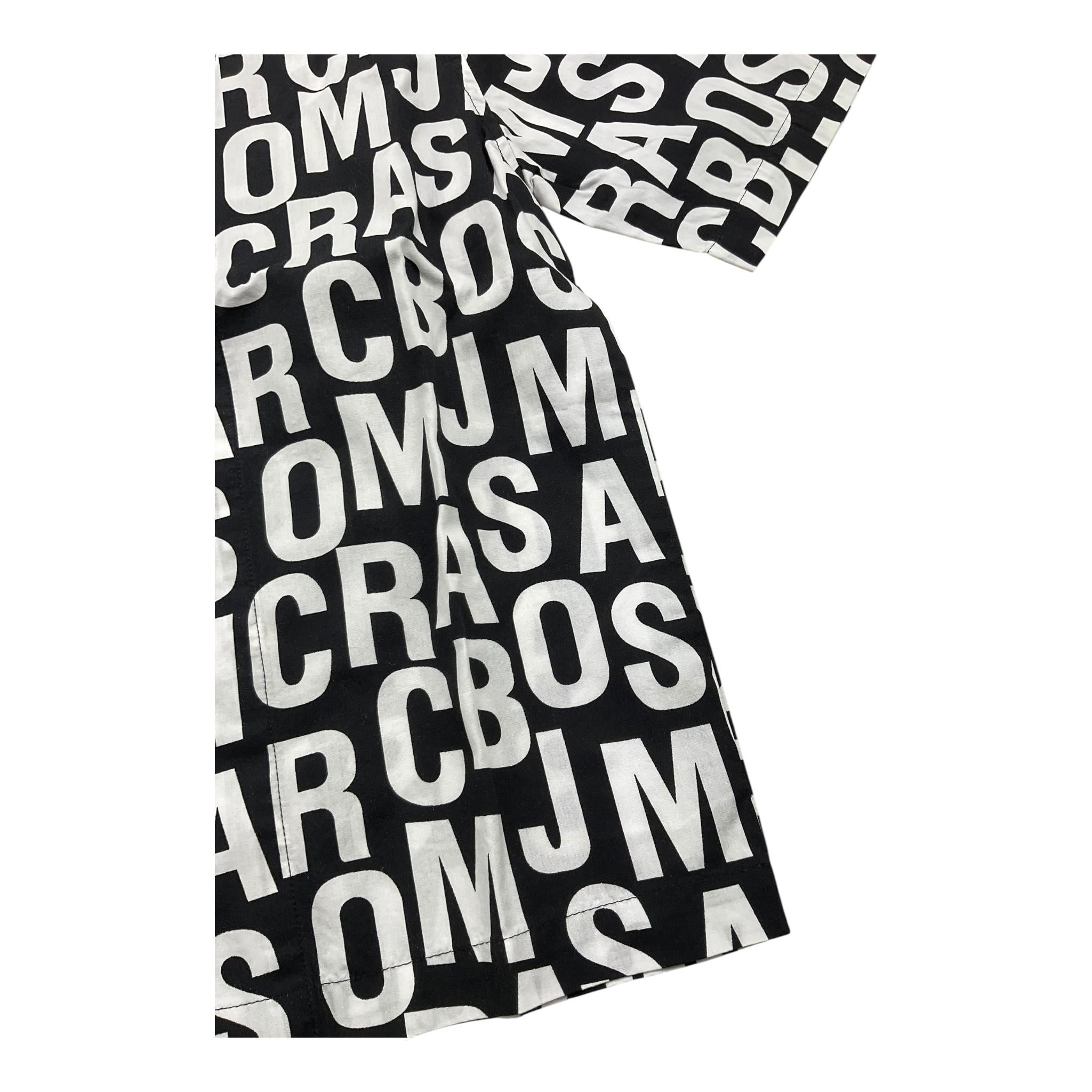 MARC JACOBS camicia mezza manica tinta unita con loghi Nero per Bambino W60209 NERO MARC JACOBS 