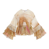 Pinko Camicia Manica Lunga Stampa Fantasia per Bambina KFCA005 BEIGE PINKO 