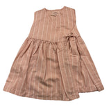 Teddy E Minou Einfarbiges Rosa Ärmelloses Kleid Für Baby Mädchen