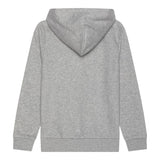 TOMMY HILFIGER felpa chiusa con cappuccio tinta unita con logo Grigio per Bambino KB0KB09050 GRIGIO TOMMY HILFIGER 