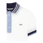 Fay Polo Tinta Unita con Stampa per Bambino FW8P61 BIANCO FAY 