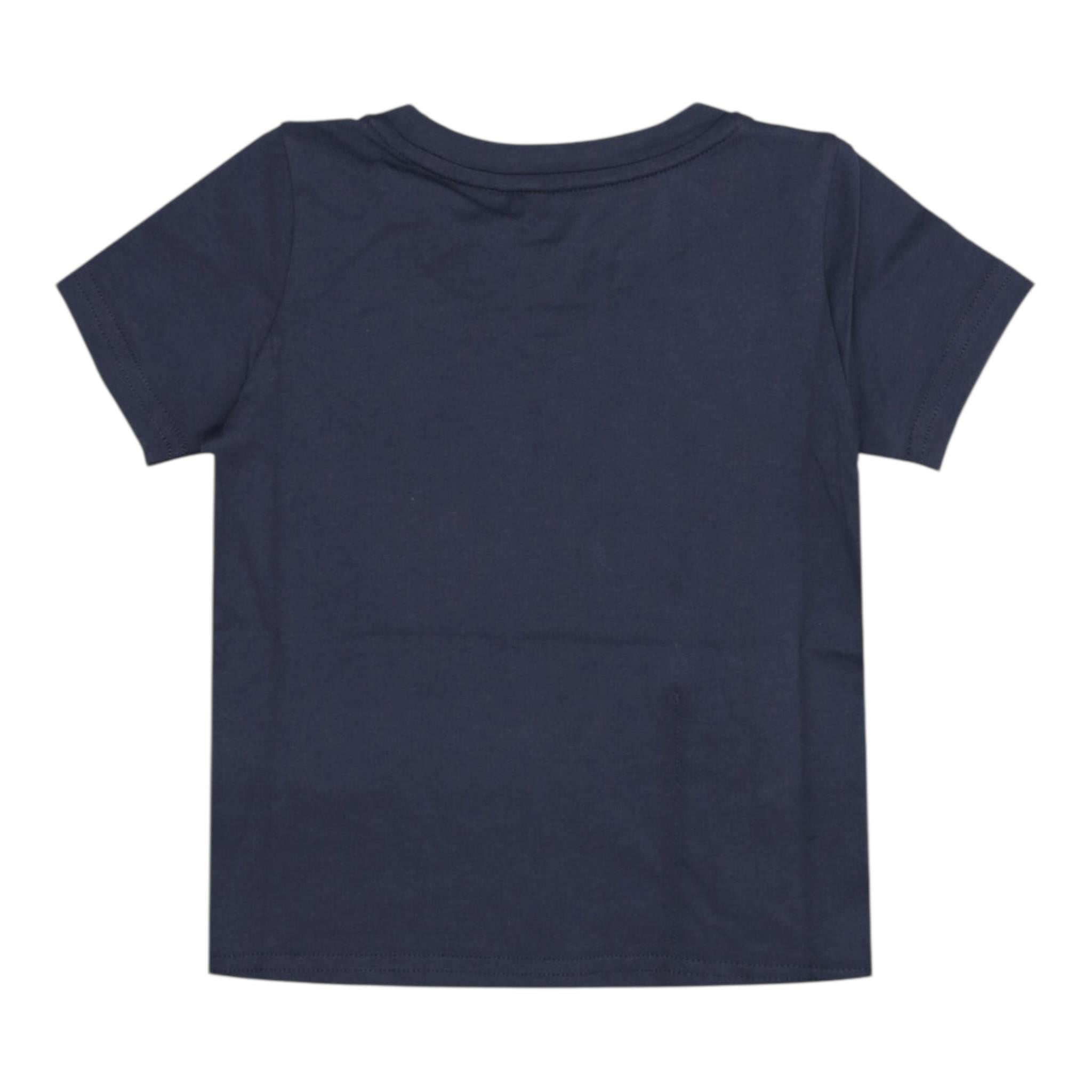 K-Way T-Shirt Girocollo Tinta Unita con Logo per Bambino K4114WWXX BLU K-WAY 