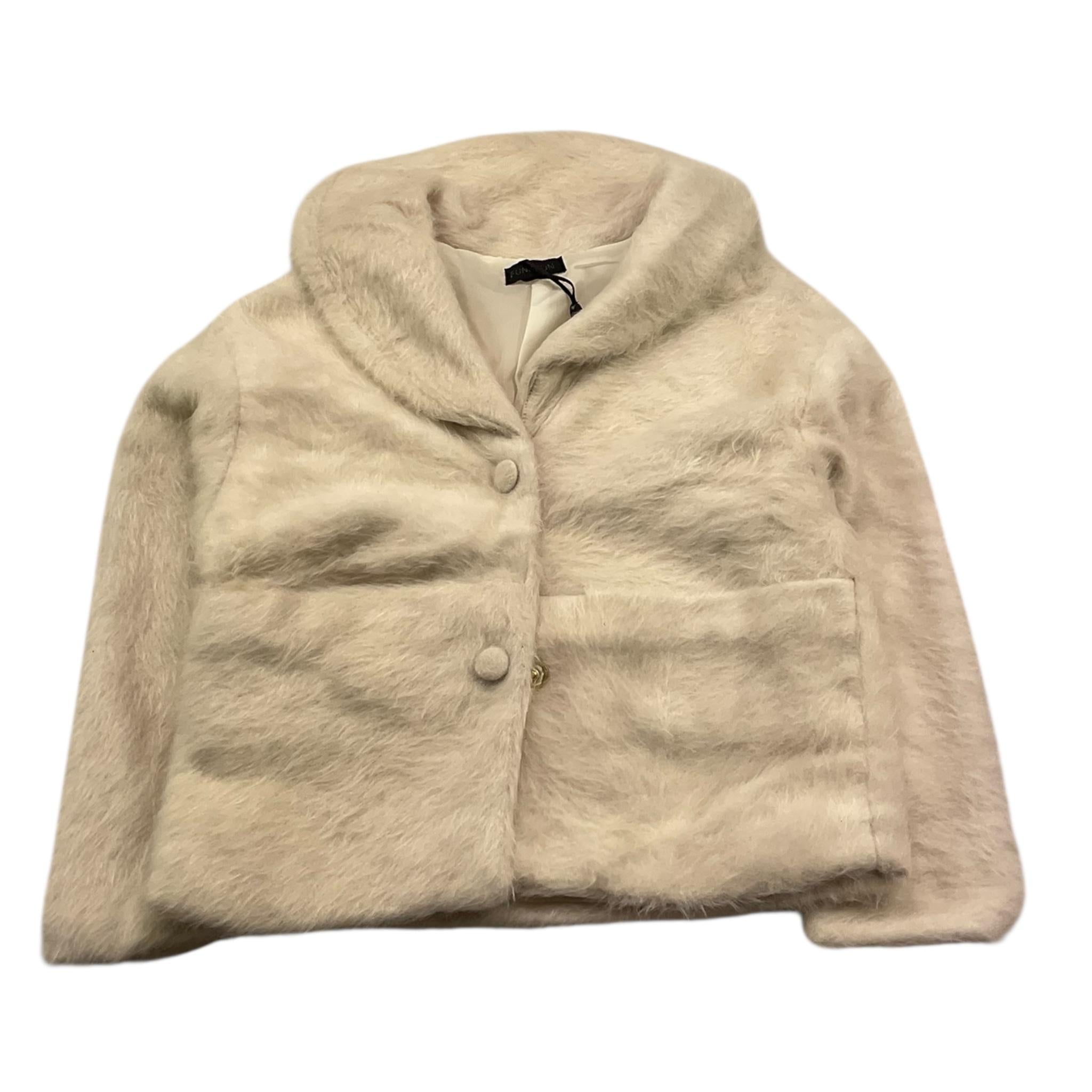 FUN & FUN pelliccia tinta unita con bottoni Beige per Bambina FNBJK13206X BEIGE FUN & FUN 
