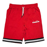 Diadora Bermuda einfarbig mit rotem Logo-Print für Kinder