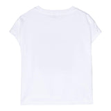 Das Eulen-T-Shirt mit Rundhalsausschnitt, einfarbig, mit Kontrastdruck, weiß für Baby-Mädchen